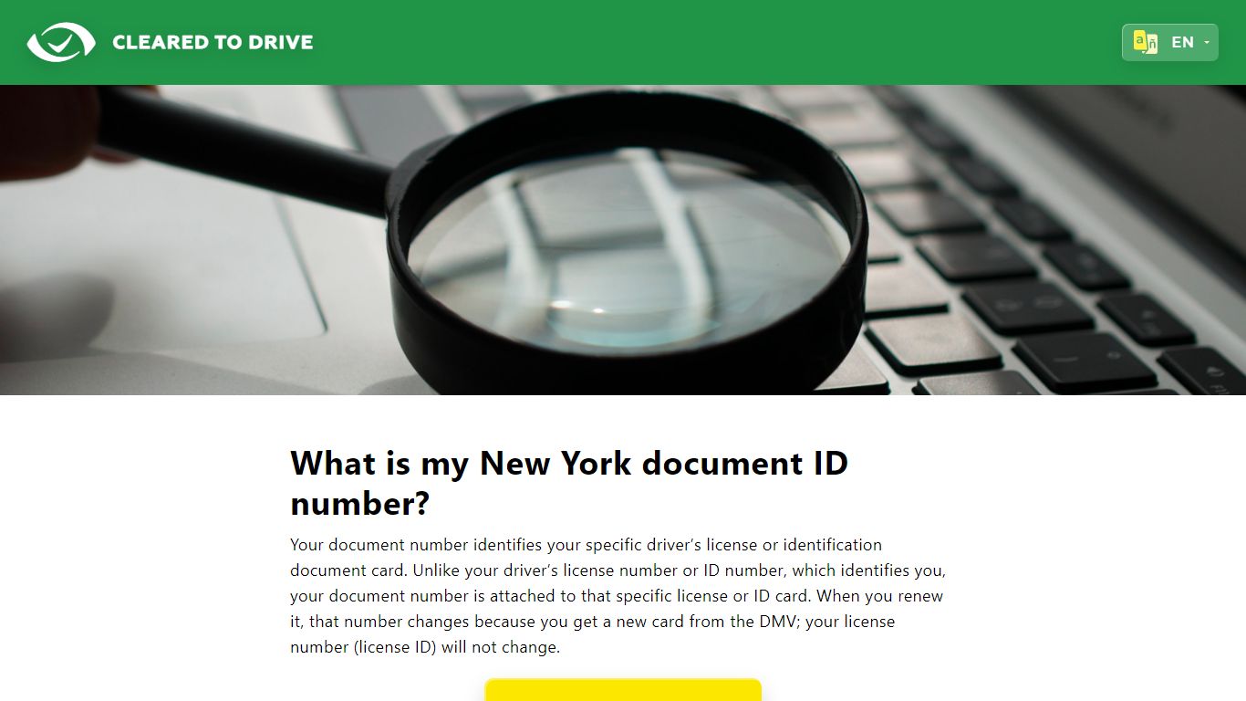 What is My New York Document ID Number? | Cleared to Drive